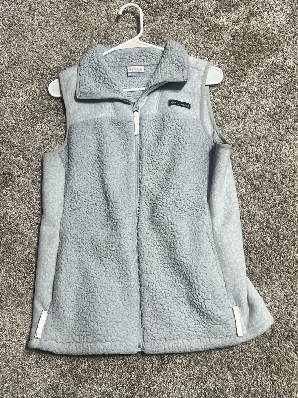 Columbia Grey Sherpa Fleece Vest